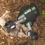 Notch Gecko Carbon Fiber 2.0 climber with carbon fiber shank and foot straps on the forest floor