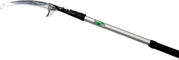 Notch Nobasu 20' 4-extension pole saw with 16.5" Silky Hayate blade and telescoping aluminum pole for high branch pruning