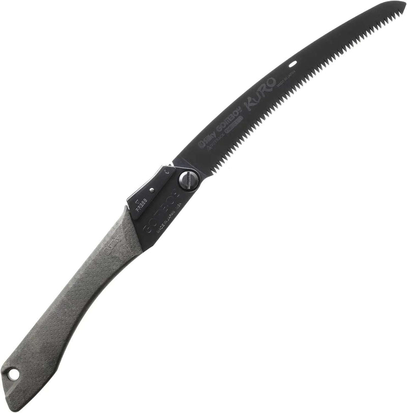 Silky Limited Edition GomBoy Kuro 240mm folding saw with black oxide blade and ergonomic grip