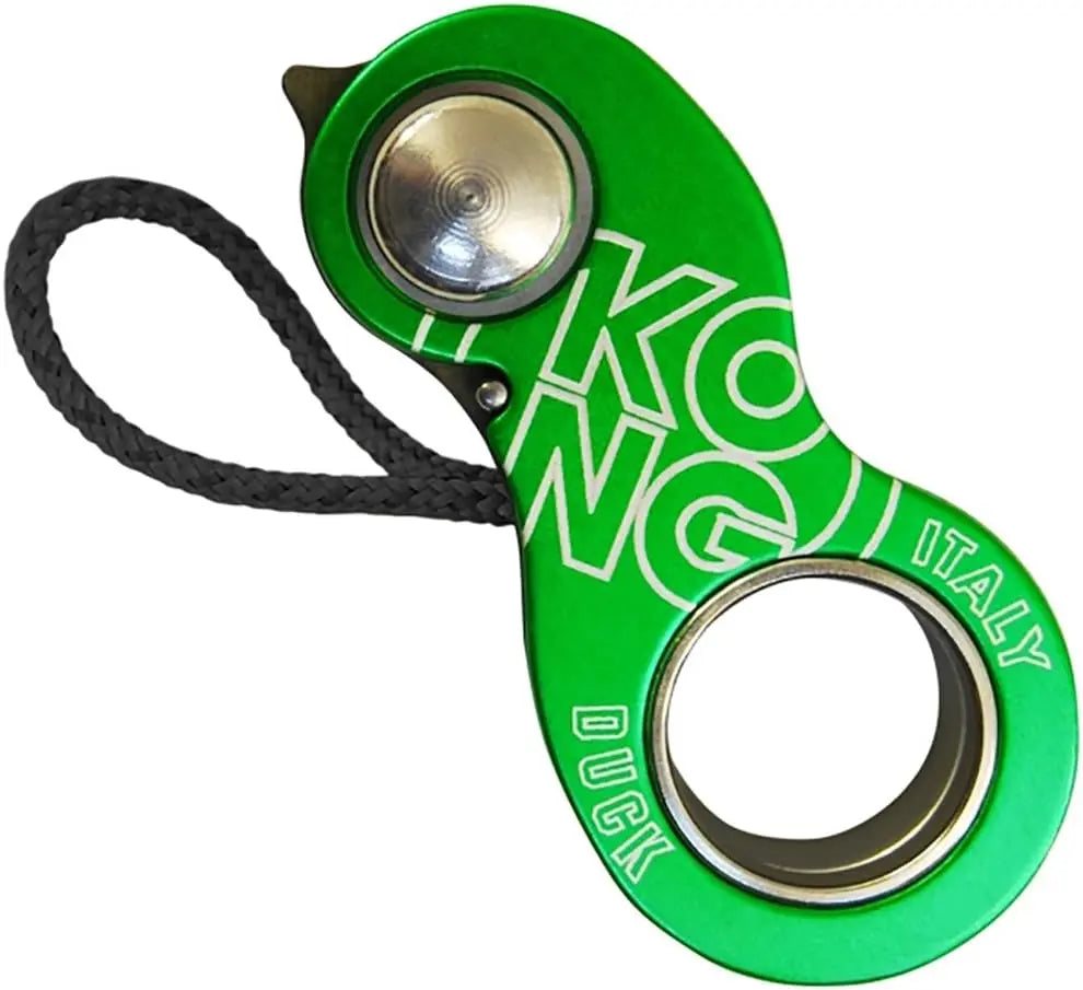 Kong Duck Rope Clamp black and red alloy steel ascender for climbing and rescue