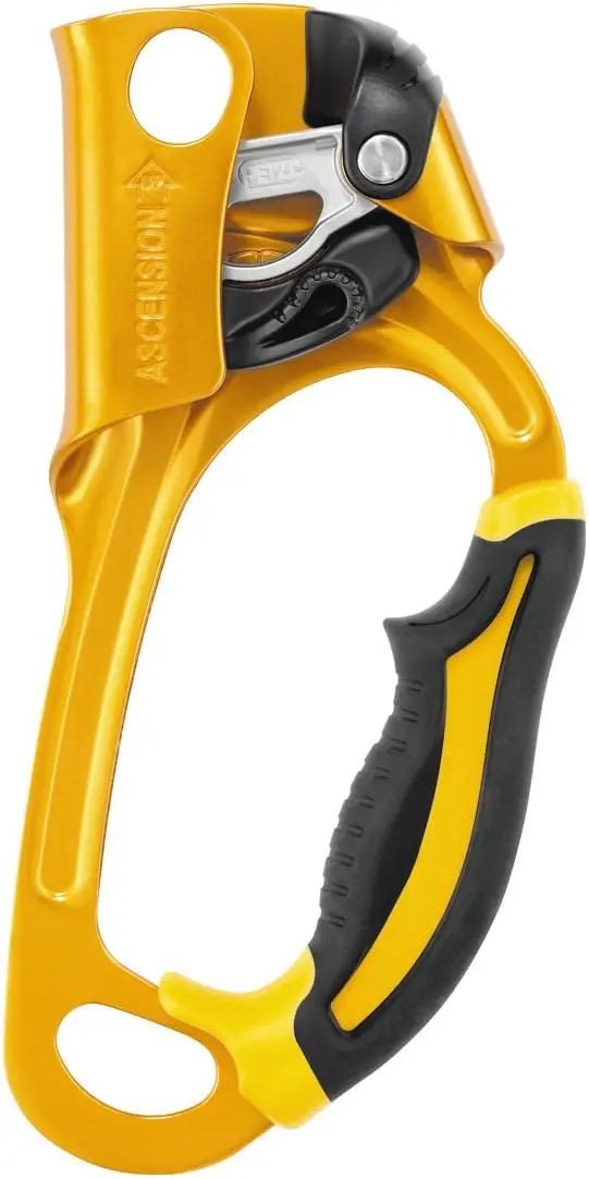 Petzl Ascension Ascender yellow right-hand ergonomic handled rope ascender for climbing and rigging