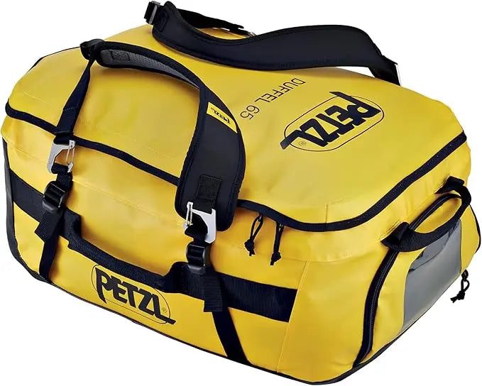 Petzl Duffel Bag 65-liter durable transport bag with padded straps and multiple compartments for outdoor gear