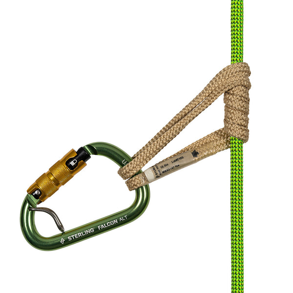 Sterling HollowBlock2 natural/tan tied as a friction hitch