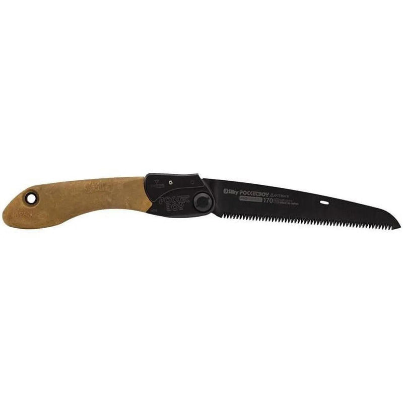 Silky Professional Pocketboy Folding Saw 170mm with black-plated blade and arbor composite handle for durable, smooth cutting