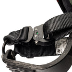 Close-up of the Gecko Carbon Fiber 2.0 quick-connect strap buckle