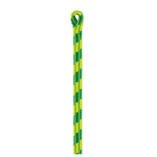 Petzl Control 12.5mm tree care arborist rope with 24-strand construction and spliced eye in green and orange colors