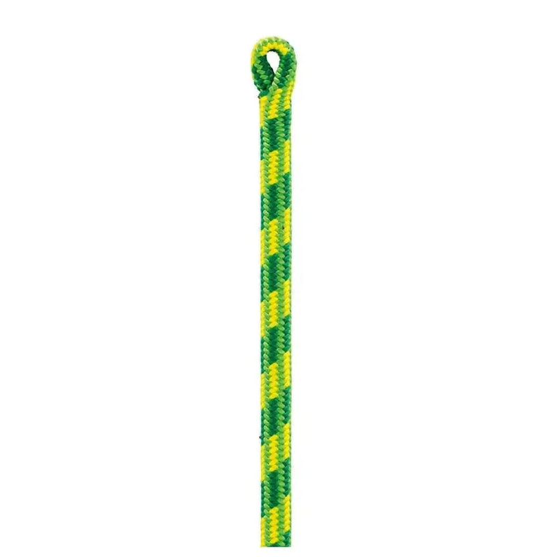 Petzl Control 12.5mm tree care arborist rope with 24-strand construction and spliced eye in green and orange colors